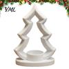 Christmas Party Decor Tree Candle Holder, 3D Printed Tealight Stand, Rustic Table Decoration for Farmhouse Dining Centerpiece Holiday Table,