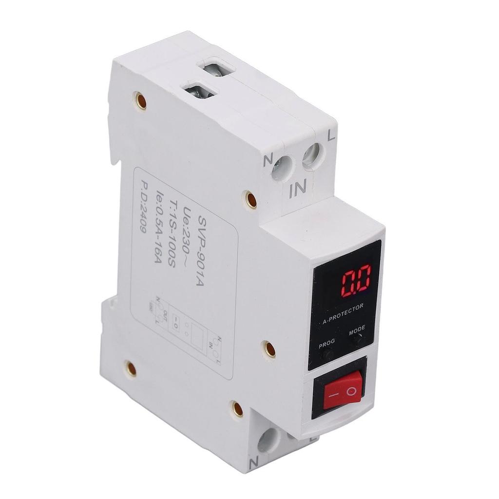 Self Recovery Over Current Protector Single Phase Protective Device Din Rail Digital Delay Manual