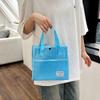 Stylish Korean Transparent Mesh Casual Beach Bag Large Capacity Tote Handbag