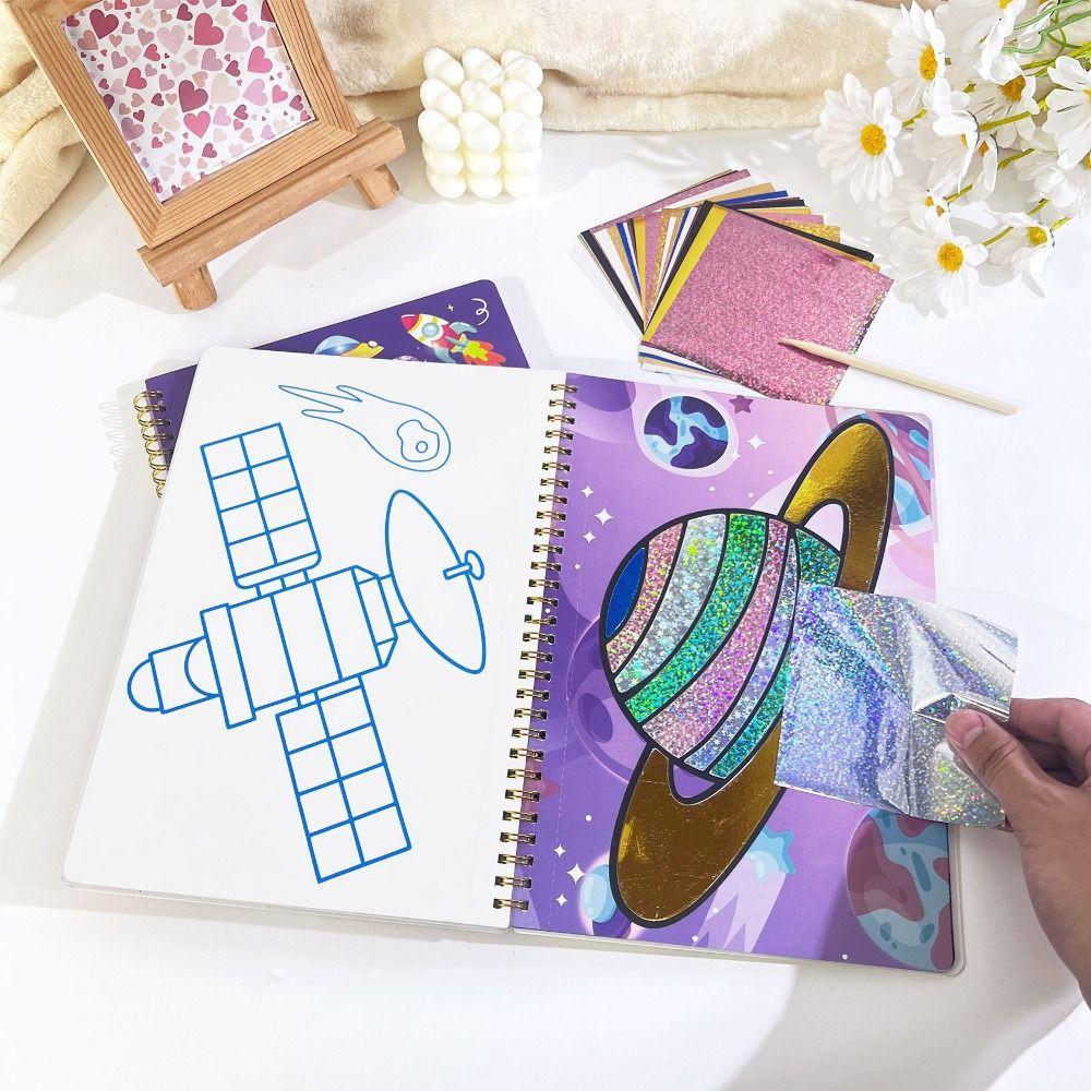 

Montessori Montessori Drawing Toy Puzzle DIY Stickers Drawing Book Kindergarten 1set