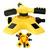 Automatic Lawn Sprinkler 3-Arm Adjustable Garden Sprinkler 360-Degree Rotating Water Sprinkler Garden Hose Attachment for Lawn Irrigation Plant Garden