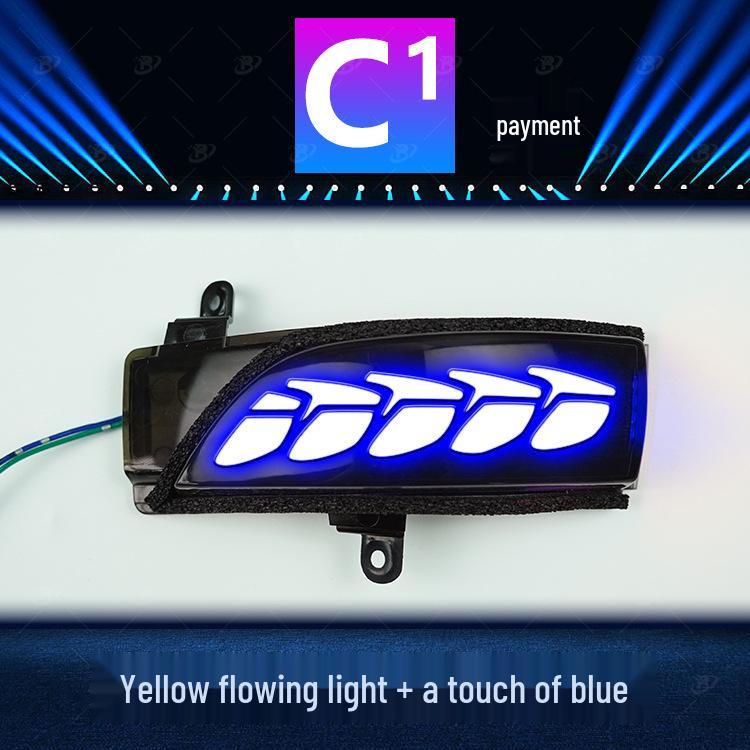 Subaru WRX STI 15-18 Rearview Mirror Dragon Scale Sequential Turn Signal Light with Blue DRL