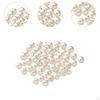 100Pcs Beads with Hole Loose Arts White Threading Spacer for Bangle Tiara Earring