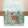 Christmas Printed Table Flag Linen Decorative Kitchen Table Small Tablecloth Festive Tablecloth