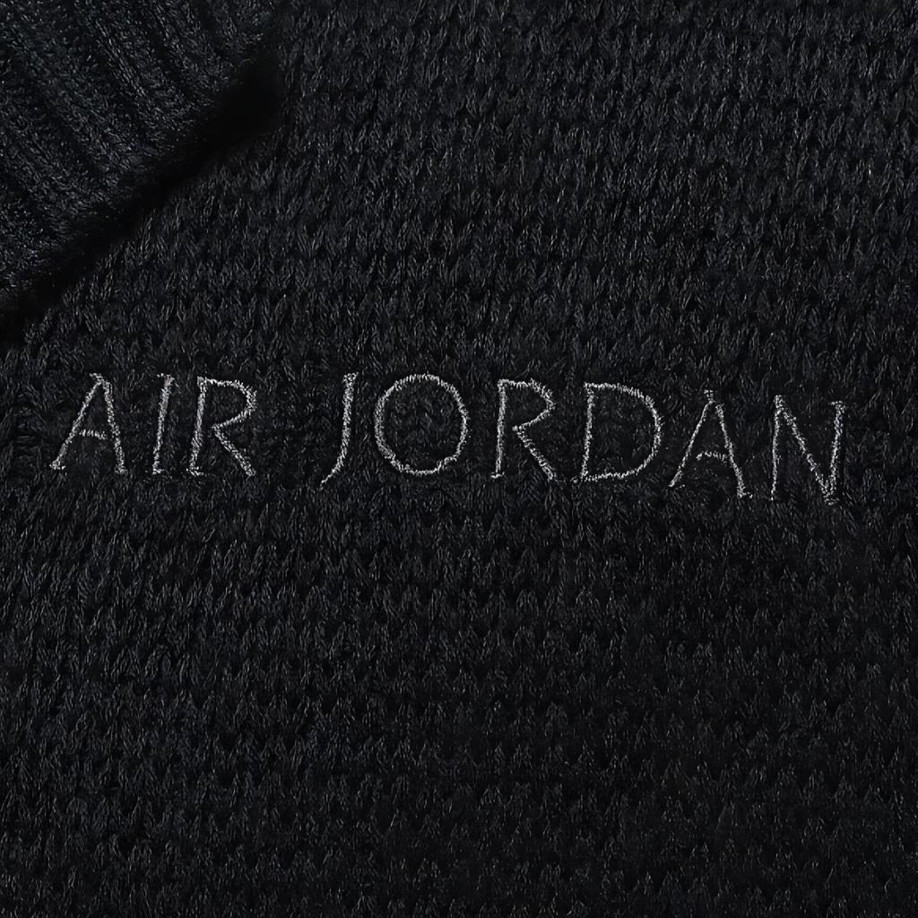 Jordan Air Simple Letter Soft Comfortable Fashion Knit Sweater Women tops Black FZ4196-010