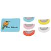 5pcs Bird Caller Tongue Whistle Portable Funny 5 Colors Trick Game Metal Tweeting Noisemaker Toys