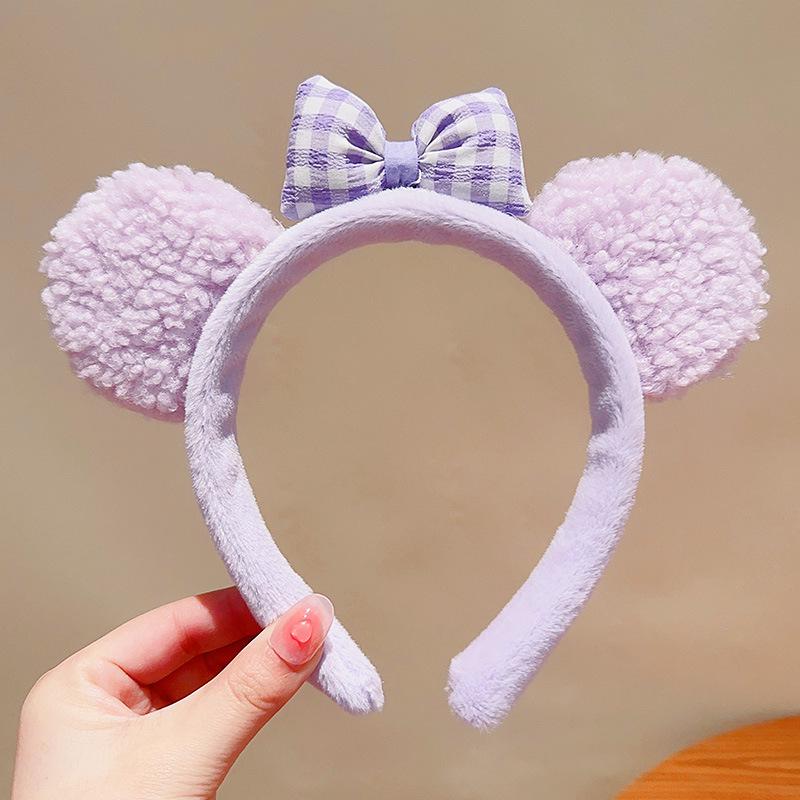 Children's Plush Hairband for Autumn/Winter - Anti-Slip Headband and Hair Clip for Little Girls and Women, Ideal for Washing Face and Daily Use