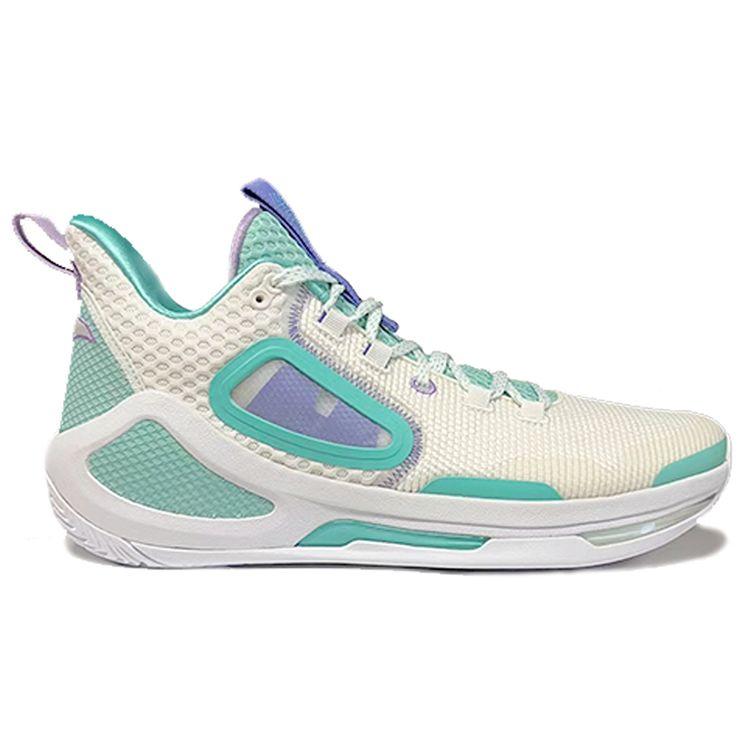 Anta Basketball Series Non-Slip Wear-Resistant Performance Basketball Shoes Men Sneakers White Green Purple 512210501-3