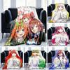 The Quintessential Quintuplets Nakano Ichika Miku Yotsuba Anime HD Print Anime Blanket Flannel Family Blanket Throw Blanket