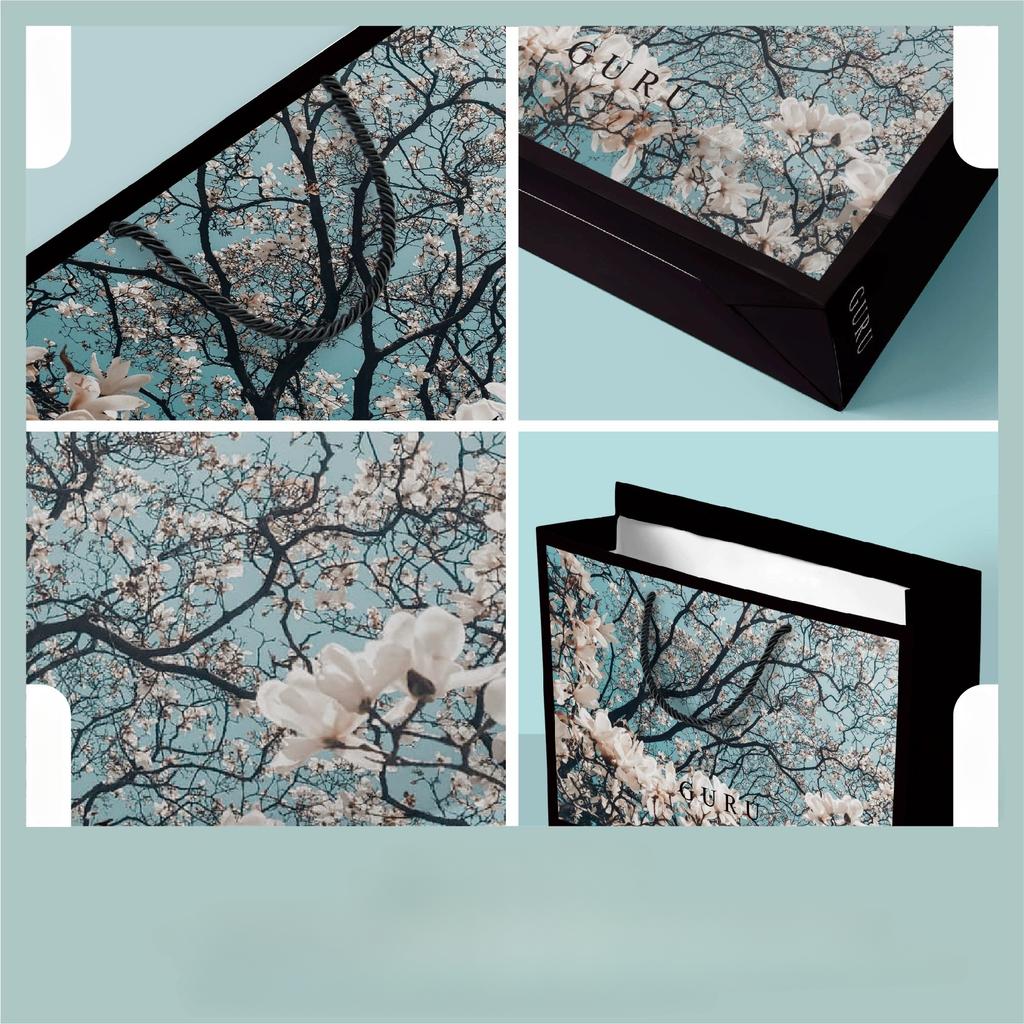 Light Luxury Gift Bag, Clothing Store Tote Bag, High-end Retro, Packaging Bag, White Card Paper Bag, Original Design, Gift Bag