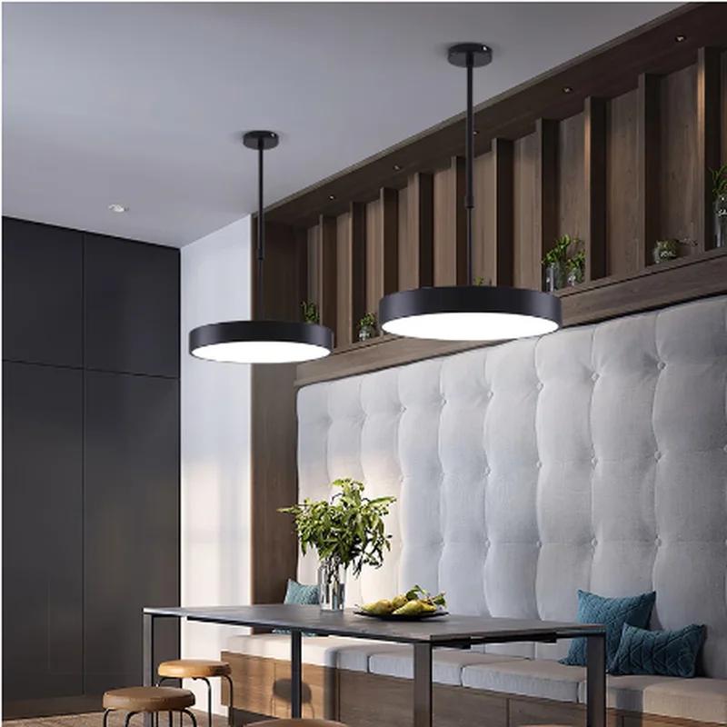Modern simple led round ceiling lamp creative personality chandelier restaurant study clothing store shop office