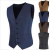 Podzim Zima Pánská Slim Vest Coat Suit Vesta Velká velikost