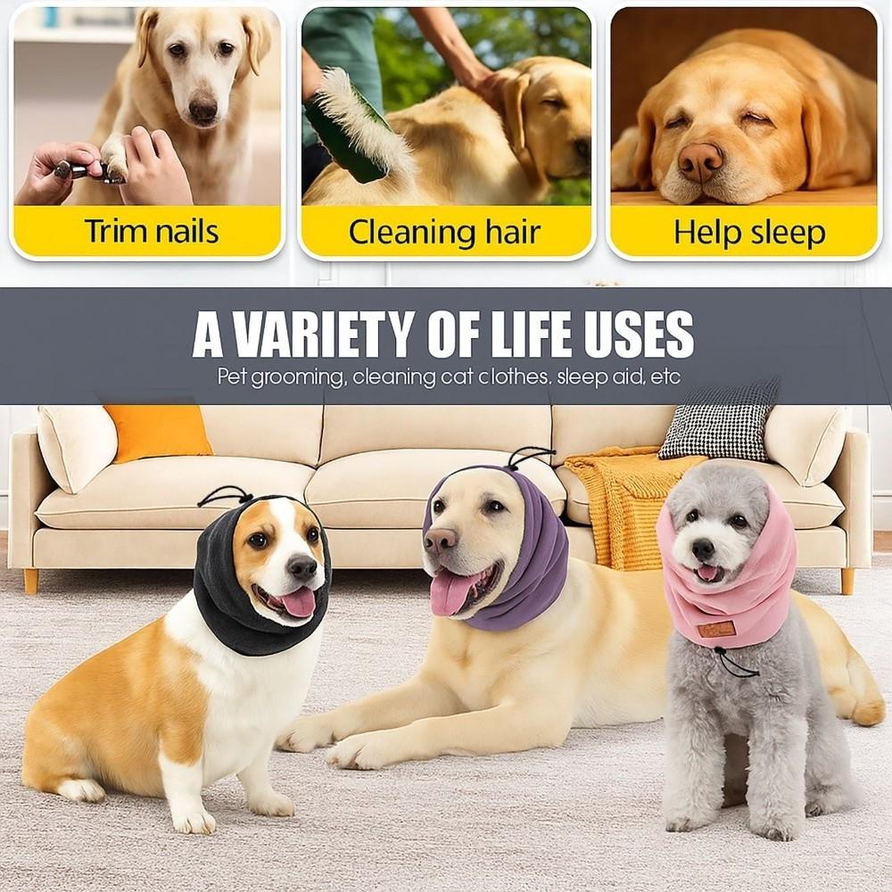 Headwear Dog Scarf Polyester Cold-Proof Design Pet Noise Reduction Noise Cancelling Stress Reduction Noise Reduction Scarf