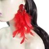 Hypoallergenically Feather Crystal Earrings Lightweight Alloy Long Drop Jewelry Ear Accessories for Women Gift