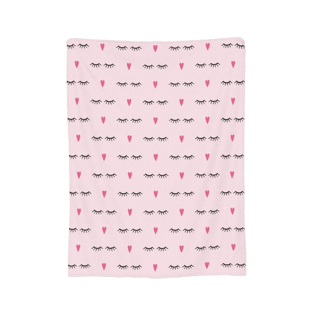 Eyelash Cartoon Eyelashes Blankets Flannel Spring Autumn  Portable Soft Throw Blanket for Sofa Travel Bedspreads
