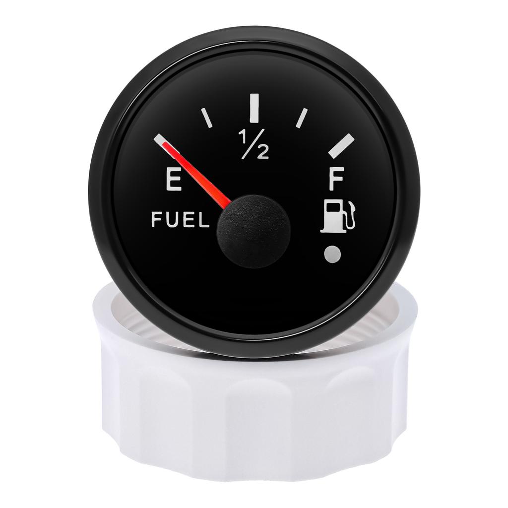 4-20mA 52mm Fuel Level Gauge with Alarm Flashing Current Signal Oil Tank Meter Indicator Waterproof Red LED for Car Boat Custom