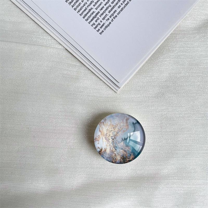 Transparenter Kristallkugel-Handyhalter: Kreativer Einziehbarer Ständer für Faule Desktop-Nutzung