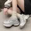 Zapatos de papá para mujer, nuevos modelos de primavera en 2025, para hombres bajitos, ligeros y altos, y con suela gruesa, versátiles y transpirables, para deporte y ocio.