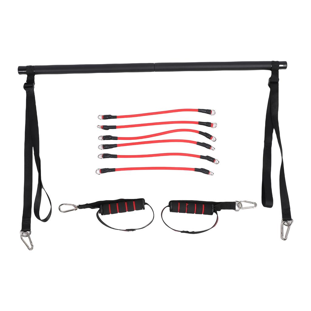 Pilates Bar Kit with Fitness Bands Latex Pilates Workout Equipment for Legs Hip Waist Arm Exercise Women and Men