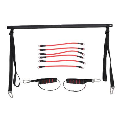 Kit de Barra de Pilates con Bandas de Fitness Látex Equipo de Entrenamiento de Pilates para Piernas Cadera Cintura Brazo Ejercicio Mujeres y Hombres