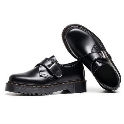 Fashion Women's Leather Shoes Thick Leather Shoes Black Mary Jane Shoes Unisex  Platform Cowhide Sole Large Men's Shoes 34-44