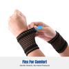 Knitted Copper-Infused Nylon Sports Wristband Breathable Elastic Support For Fitness Court Sports Weightlifting