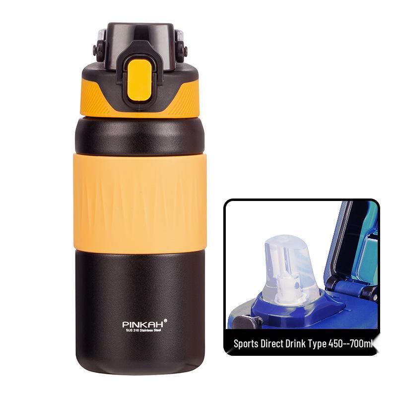 

Pinjia Jiapin Flip-top Insulated Sports Water Bottle with Straw 450ml