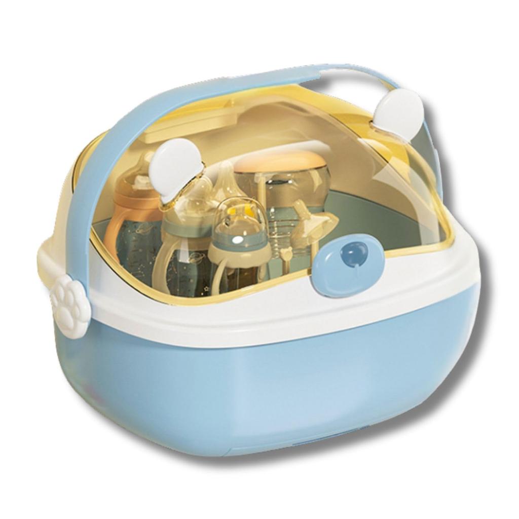 All Trust Pigeon Baby Bottle Rack, Baby Bottle Case, Baby Bottle Drying Drainer, Baby Bottle Holder (Blue)