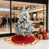 Holiday Tree Skirt Luxurious Plush Christmas Tree Skirt for Home Decor Round Xmas Trees Base Cover Carpet Mat Ornaments