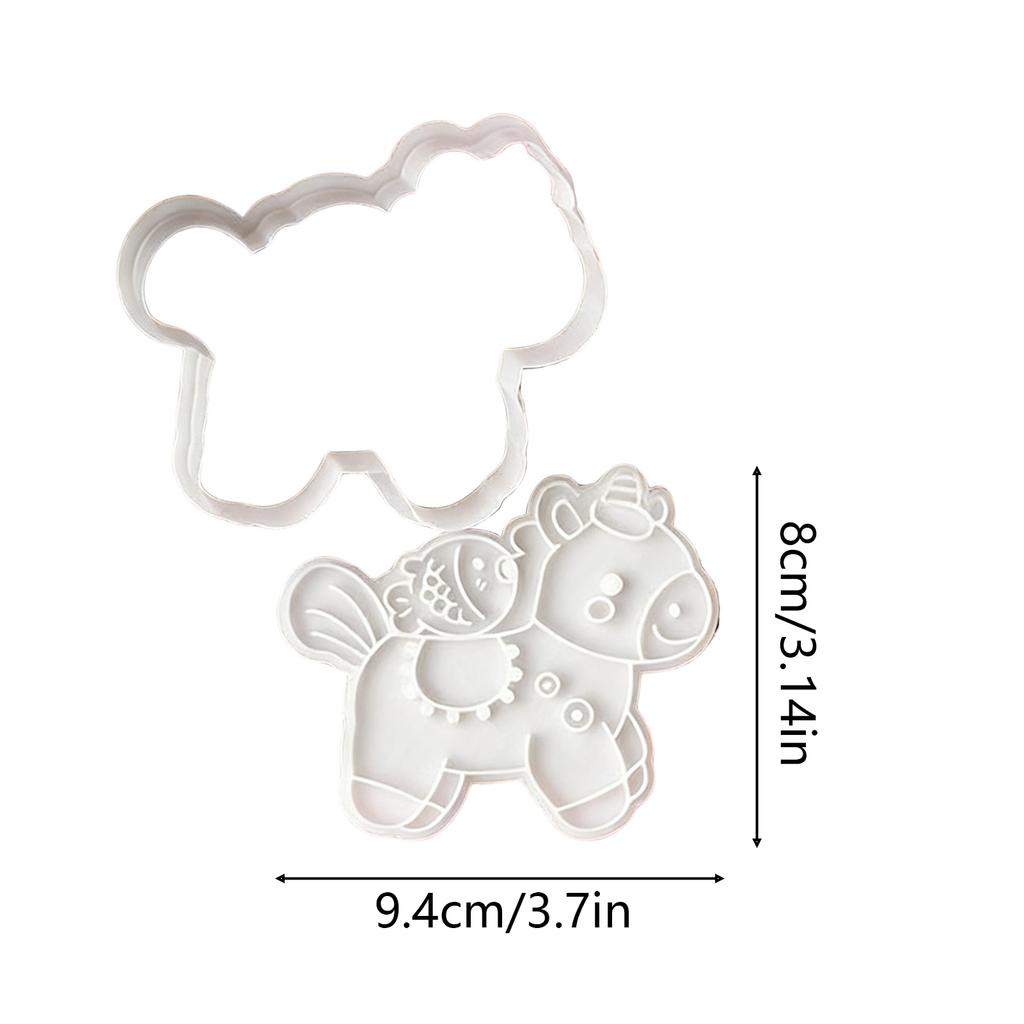 Horse-shape Cookie Cutter Cartoon Pony Cookie Mould Non-Stick 3D Printed Horse Year Baking Biscuits Molds For Dough Pastry Pie