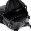 New Hig Quality Women's Backpack Black Simple Multi-zipper Women's Shoulder Bag