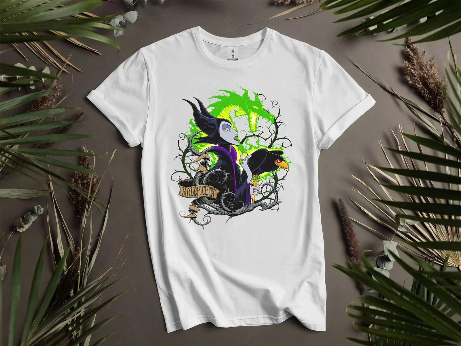 Disney Sleeping Beauty Villains Maleficent White T-Shirt Size S-5XL S разноцветный