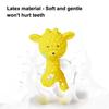 Latex Giraffe Dog Chew Toy Bite Resistant Pet Squeaky Toy Puppies Teething Cleaning Interactive Toy for Small Medium Large Breeds