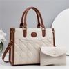 Women's Handbag Tote Large Capacity Crossbody Shoulder Bag with Small Clutch Purse Wallet, Female Top-handle Bags