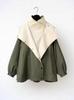 Armee-Grüner Mittellanger Trenchcoat mit Gürtel für Damen - Frühjahrs-/Herbst-Pendler-Oberbekleidung mit Colorblocking