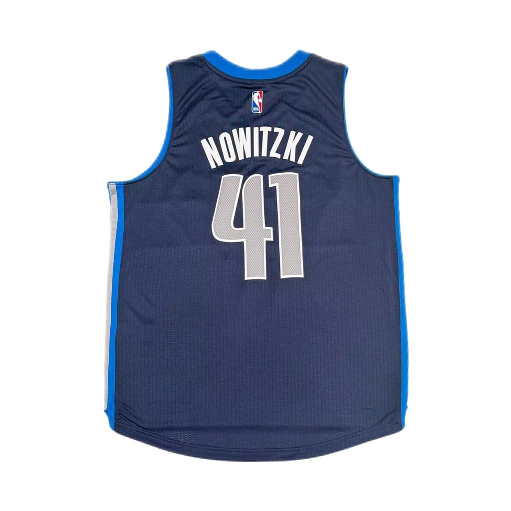 Adidas NBA Dirk Nowitzki Mavericks Home 41 Jersey Fan Edition V-Neck Sleeveless Basketball Tank Top Unisex Tops 7470A-3R3-K9163