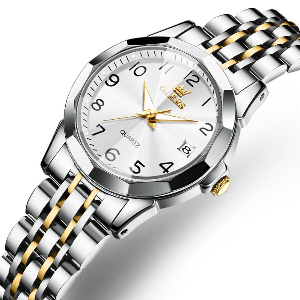 OLEVS Luxury Gold Steel Ladies Watches Fashion Casual Luminous Waterproof Quartz Women's Watches Dress Clock Reloj Mujer