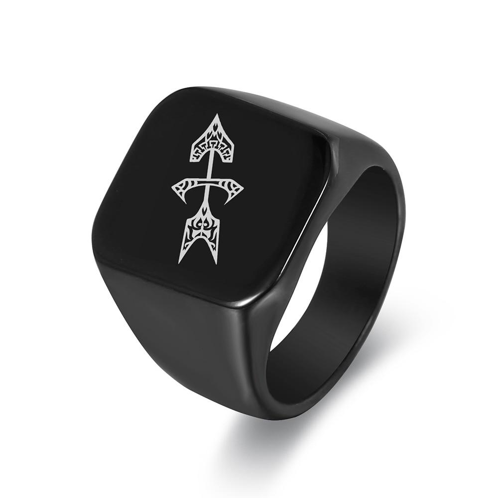 Anillo de sello de constelación del signo del zodiaco de 18mm de