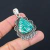 Natural Amazonite Gemstone Pendant Handmade 925 Sterling Silver Indian Jewelry