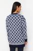 Women's Fashion New Hijab Cardigan Navy Blue Jacquard Button Detailed Knitwear Cardigan