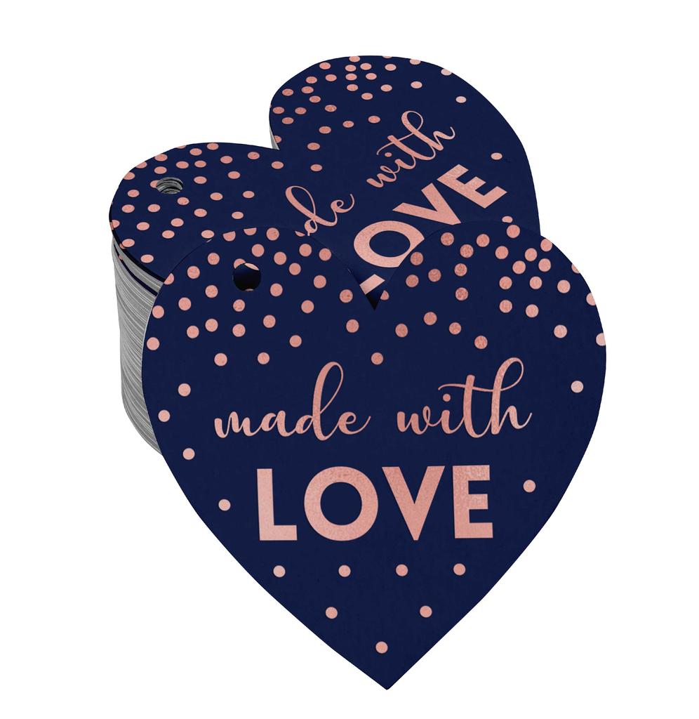 Inkdotpot Gold Foil Paper Hang Tags Made With Love Wedding Favor Tags 100