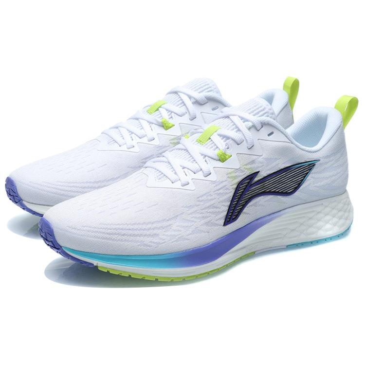 Li Ning Red Hare 4 PU, Textile Cushioning Rebound Low Top Light Foam Running Shoes Men's Blue White Yellow ARMR003-4