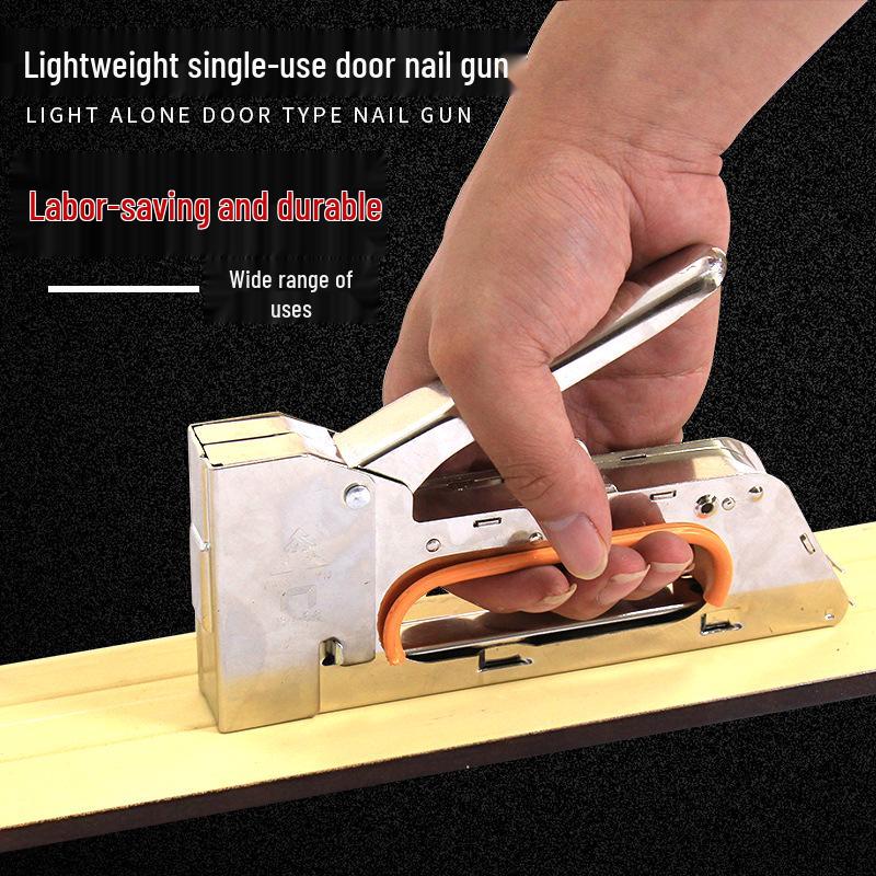 Manual Air Brad Nailer & U-Shaped Nail Stapler for Advertising Canvas & Oil Painting 1008F