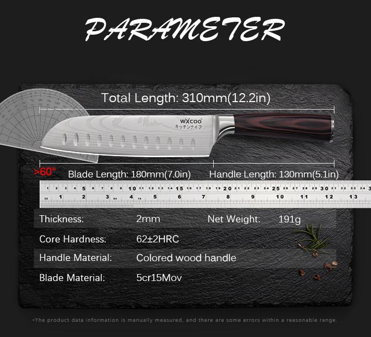 Japanese Santoku Knife Meat Cleaver Damascus Pattern Kitchen Knives Professional Chef Knife Slicing Knife