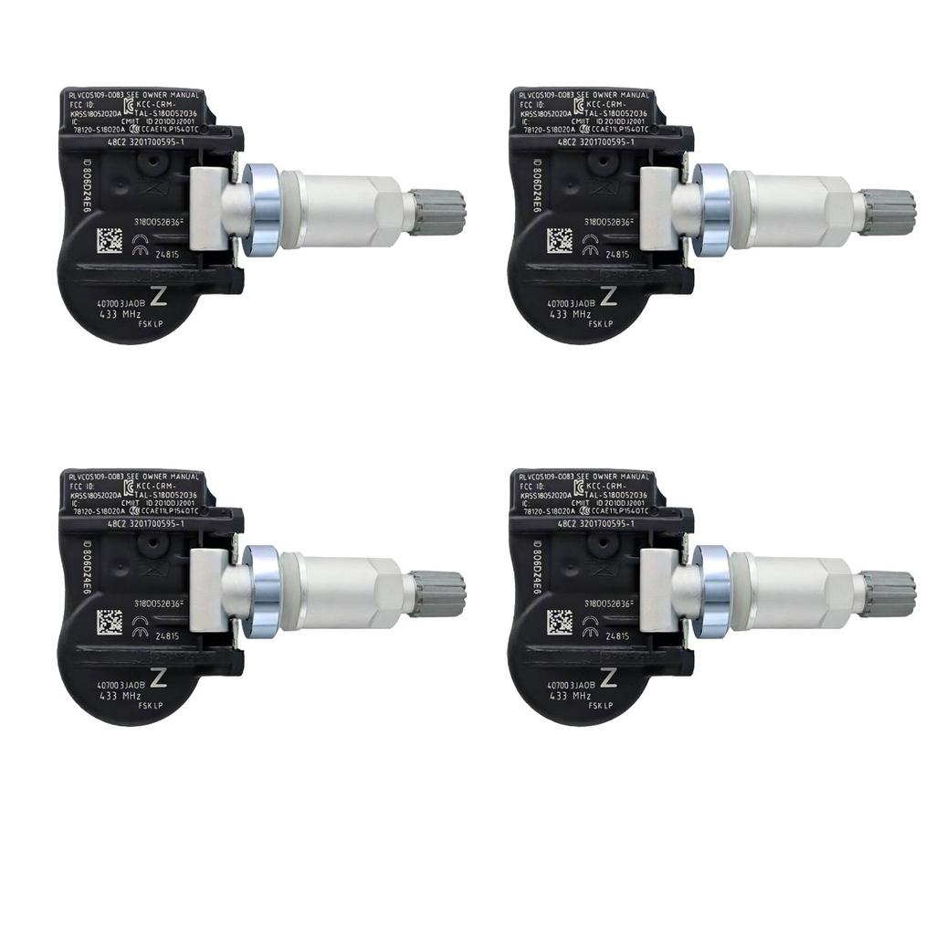 4 PCS Tire Pressure Monitor Sensor 407003JA0B 407003JA0A 433MHz For Infiniti Q50 Q60 Q70 QX50 QX56 QX60 Nissan Murano Pathfinder