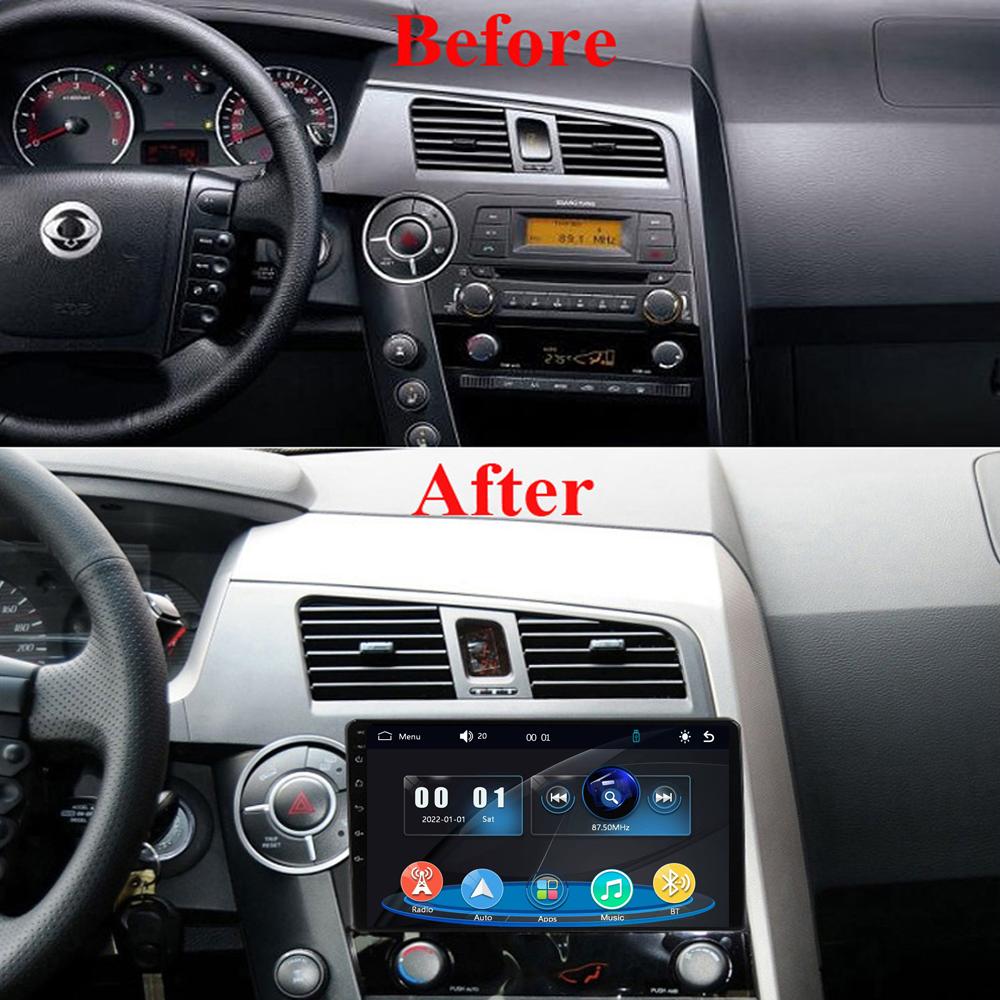 icreative Car Radio Multimedia MP5 Player Head Unit Stereo BT For SsangYong Actyon 2005-2011
