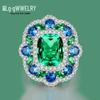 S925 Silver Oval Diamond Ring - Four-Prong Sparkly Fashion Jewelry