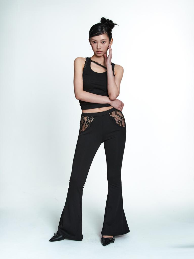 MLK Lace Pocket Bootcut Pants