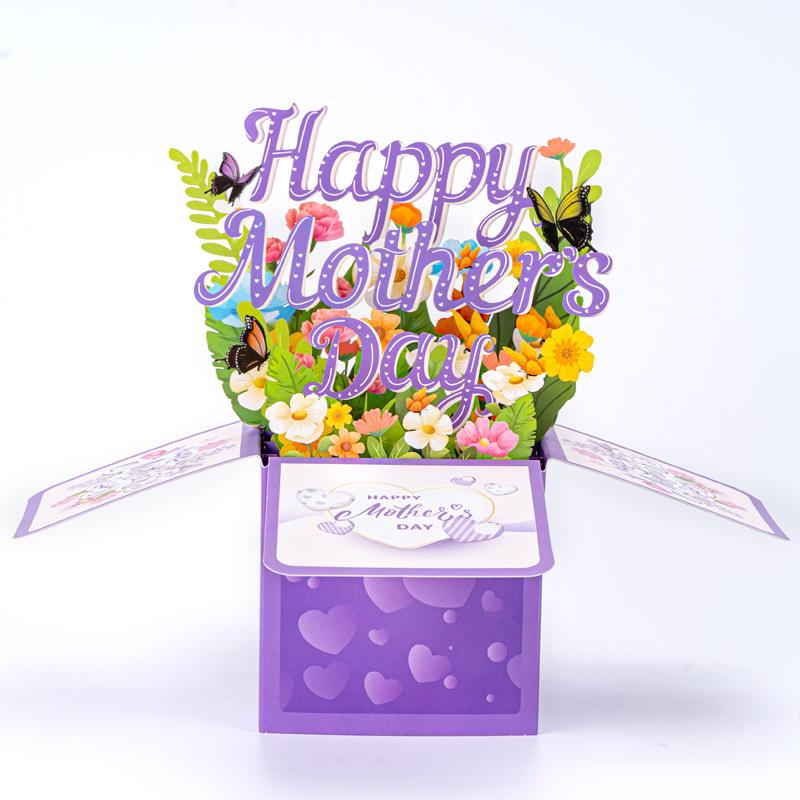 

2026 New 3D Pop-Up Box Greeting Card Creative Blessing Card for Mother s Day & Women s Day Premium Gift Card