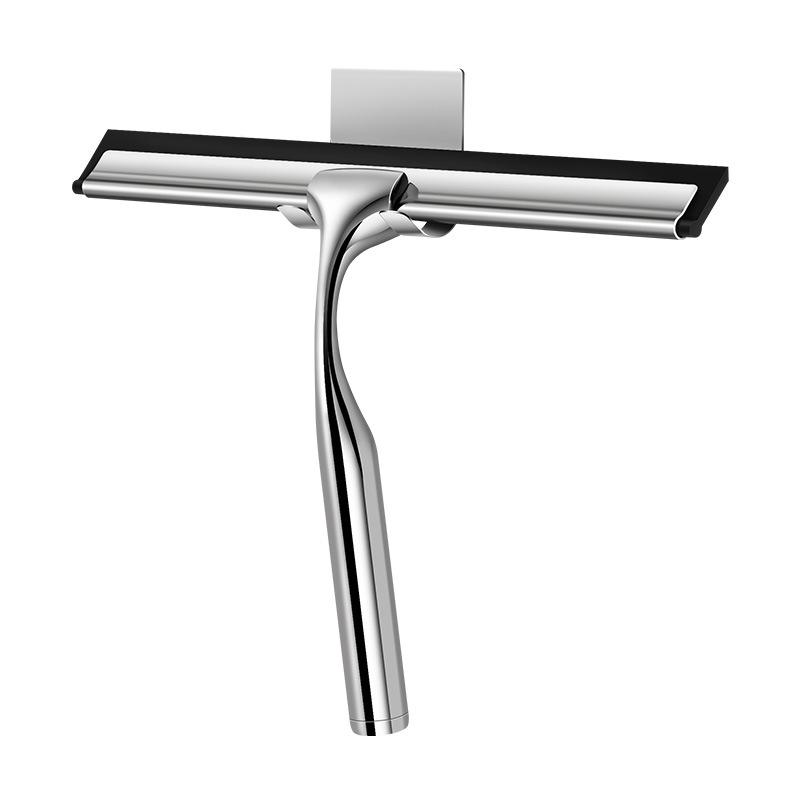 Stainless Steel Silicone Window Squeegee - Ideal for Cleaning Glass in Bathrooms, Restaurants, and Hotels.